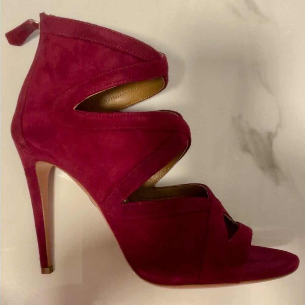 BNWB Aquazzura suede cut out heels